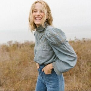 Doen albertine top in french blue